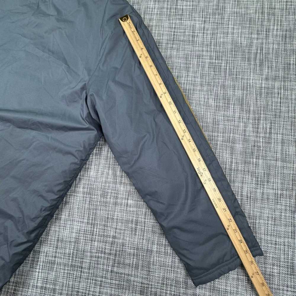 Adidas Men's Hooded Puffer Parka Jacket Gray Gold Three Stripe Size XL Winter